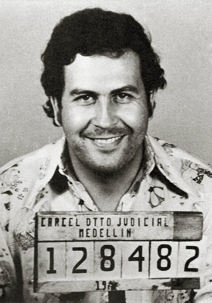 pablo escobar foto mug shot dea retrato